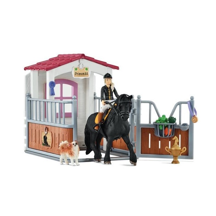 Box avec Tori et Princess, Extension pour écurie schleich avec 26 éléments inclus dont 1 cheval schleich, coffret figurines p Box avec Tori et Princess, Extension pour écurie schleich avec 26 éléments inclus dont 1 cheval schleich, coffret figurines p