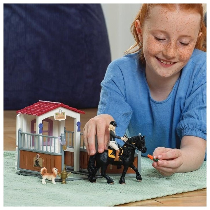 Box avec Tori et Princess, Extension pour écurie schleich avec 26 éléments inclus dont 1 cheval schleich, coffret figurines p Box avec Tori et Princess, Extension pour écurie schleich avec 26 éléments inclus dont 1 cheval schleich, coffret figurines p