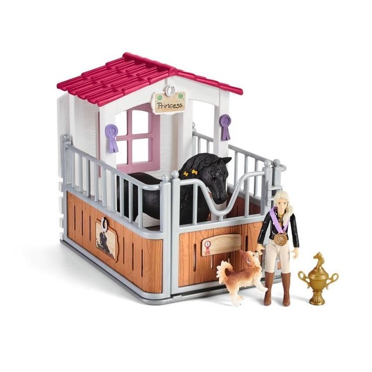 Box avec Tori et Princess, Extension pour écurie schleich avec 26 éléments inclus dont 1 cheval schleich, coffret figurines p Box avec Tori et Princess, Extension pour écurie schleich avec 26 éléments inclus dont 1 cheval schleich, coffret figurines p