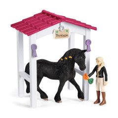 Box avec Tori et Princess, Extension pour écurie schleich avec 26 él