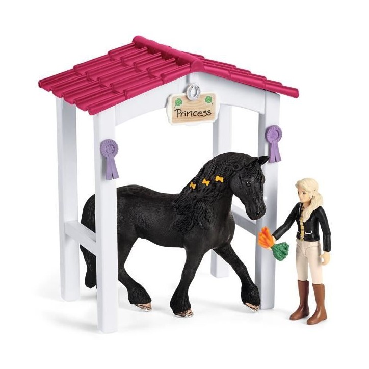 Box avec Tori et Princess, Extension pour écurie schleich avec 26 éléments inclus dont 1 cheval schleich, coffret figurines p Box avec Tori et Princess, Extension pour écurie schleich avec 26 éléments inclus dont 1 cheval schleich, coffret figurines p