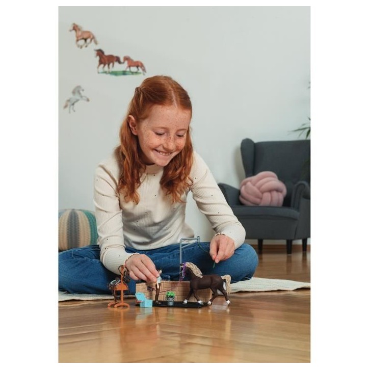 Box de lavage pour chevaux Emily et Luna, coffret schleich avec 19 éléments inclus dont 1 cheval schleich, coffret figurines Box de lavage pour chevaux Emily et Luna, coffret schleich avec 19 éléments inclus dont 1 cheval schleich, coffret figurines