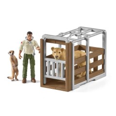 Gros camion de sauvetage d'animaux, coffret de jeu de 45 pieces avec 2
