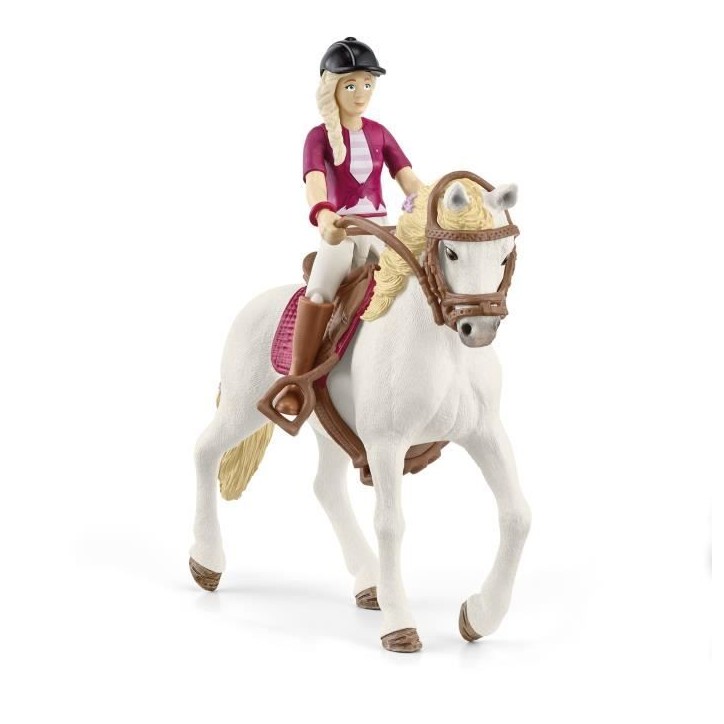 Figurine Cavaliere Sofia et Blossom, coffret schleich avec 10 éléments inclus dont 1 cheval schleich andalou et sa cavaliere, Figurine Cavaliere Sofia et Blossom, coffret schleich avec 10 éléments inclus dont 1 cheval schleich andalou et sa cavaliere,
