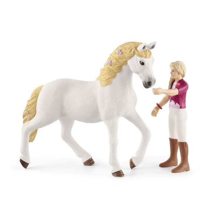 Figurine Cavaliere Sofia et Blossom, coffret schleich avec 10 éléments inclus dont 1 cheval schleich andalou et sa cavaliere, Figurine Cavaliere Sofia et Blossom, coffret schleich avec 10 éléments inclus dont 1 cheval schleich andalou et sa cavaliere,