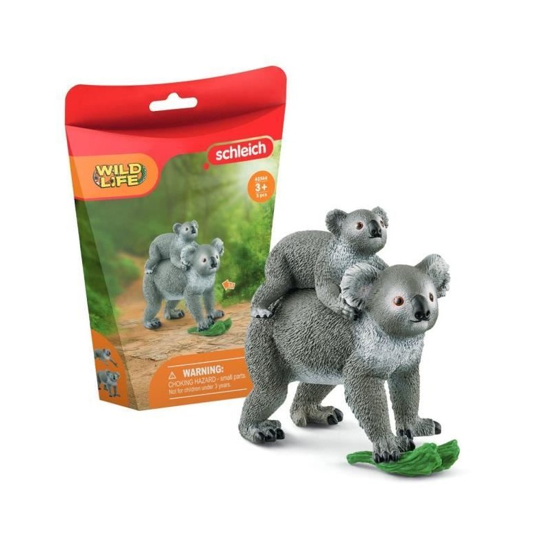 Figurine Maman et Bébé Koala, pour enfants des 3 ans, 13,6 x 5,8 x 1