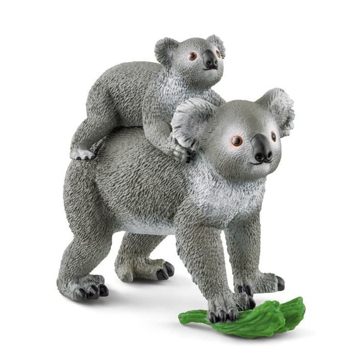 Figurine Maman et Bébé Koala, pour enfants des 3 ans, 13,6 x 5,8 x 19,2 cm -Schleich 42566 WILD LIFE Figurine Maman et Bébé Koala, pour enfants des 3 ans, 13,6 x 5,8 x 19,2 cm -Schleich 42566 WILD LIFE