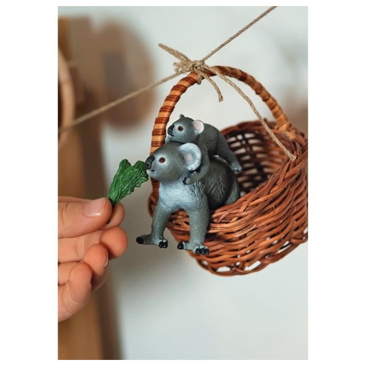 Figurine Maman et Bébé Koala, pour enfants des 3 ans, 13,6 x 5,8 x 19,2 cm -Schleich 42566 WILD LIFE Figurine Maman et Bébé Koala, pour enfants des 3 ans, 13,6 x 5,8 x 19,2 cm -Schleich 42566 WILD LIFE