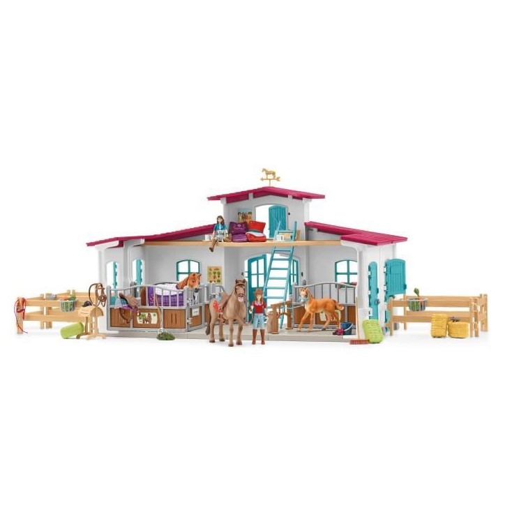 Centre équestre modulable de Lakeside pour chevaux, coffret figurines avec 115 éléments, Schleich 42567 Horse Club Centre équestre modulable de Lakeside pour chevaux, coffret figurines avec 115 éléments, Schleich 42567 Horse Club