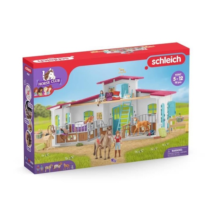 Centre équestre modulable de Lakeside pour chevaux, coffret figurines avec 115 éléments, Schleich 42567 Horse Club Centre équestre modulable de Lakeside pour chevaux, coffret figurines avec 115 éléments, Schleich 42567 Horse Club