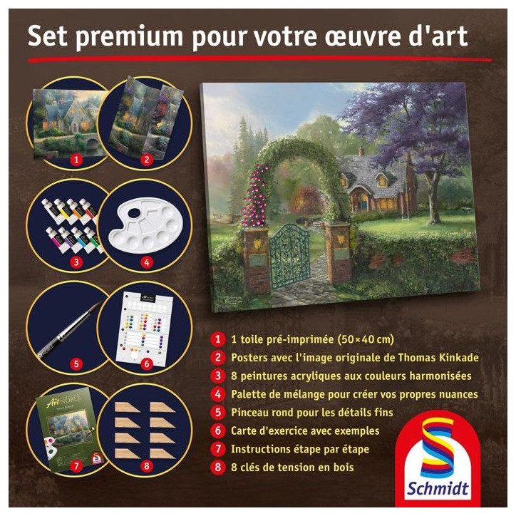 My Art Noble - Kit de peinture Premium - SCHMIDT SPIELE - Cottage aux colibris - Des 12 ans My Art Noble - Kit de peinture Premium - SCHMIDT SPIELE - Cottage aux colibris - Des 12 ans