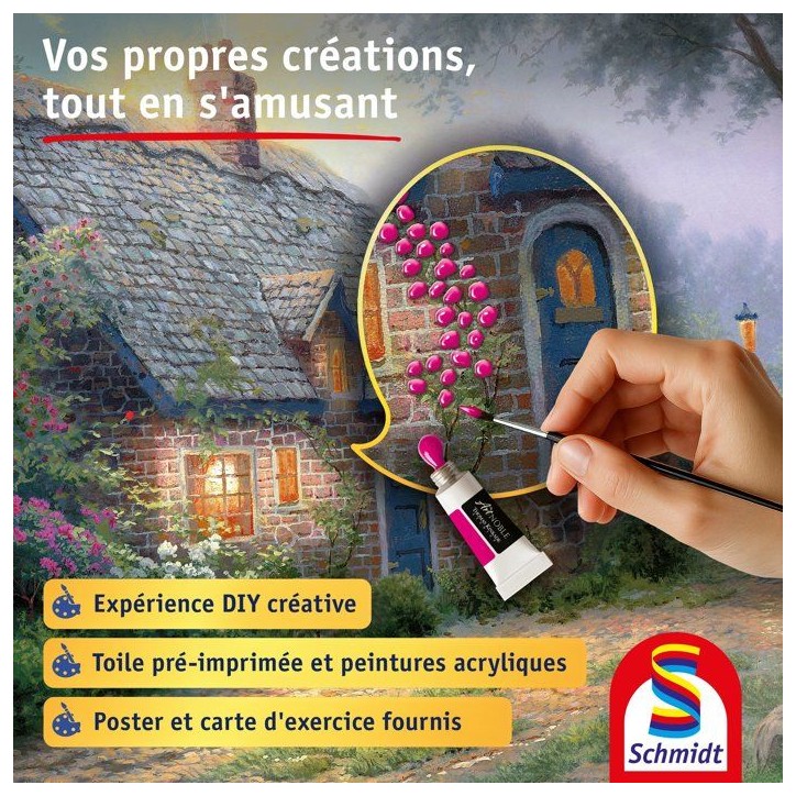 My Art Noble - Kit de peinture Premium - SCHMIDT SPIELE - Cottage au Clair de Lune - Des 12 ans My Art Noble - Kit de peinture Premium - SCHMIDT SPIELE - Cottage au Clair de Lune - Des 12 ans