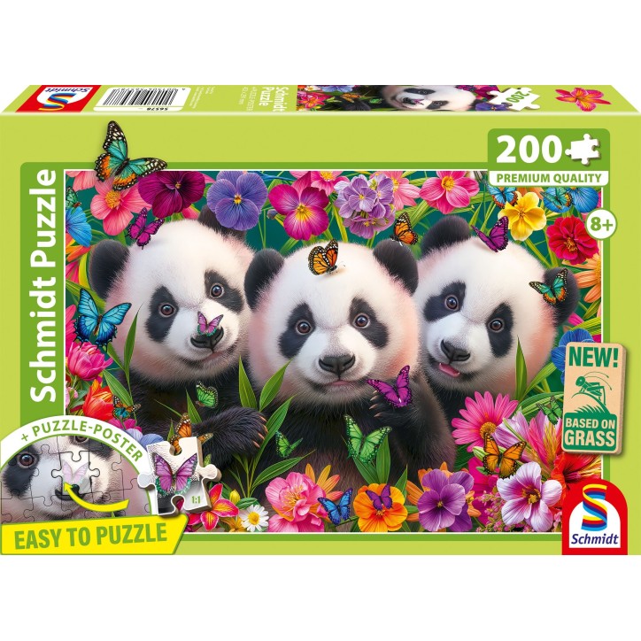 Puzzle - SCHMIDT SPIELE - Panda Trio - 200 pieces - Des 8 ans Puzzle - SCHMIDT SPIELE - Panda Trio - 200 pieces - Des 8 ans
