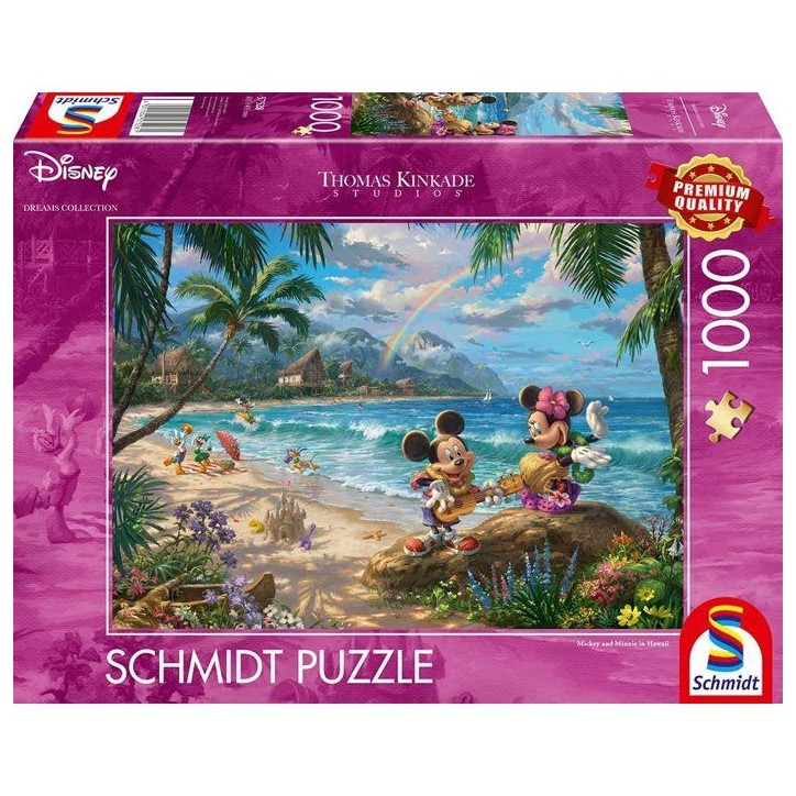 Puzzle - SCHMIDT SPIELE - DISNEY, Minnie & Mickey in Hawaii - 1000 pieces - Des 12 ans Puzzle - SCHMIDT SPIELE - DISNEY, Minnie & Mickey in Hawaii - 1000 pieces - Des 12 ans