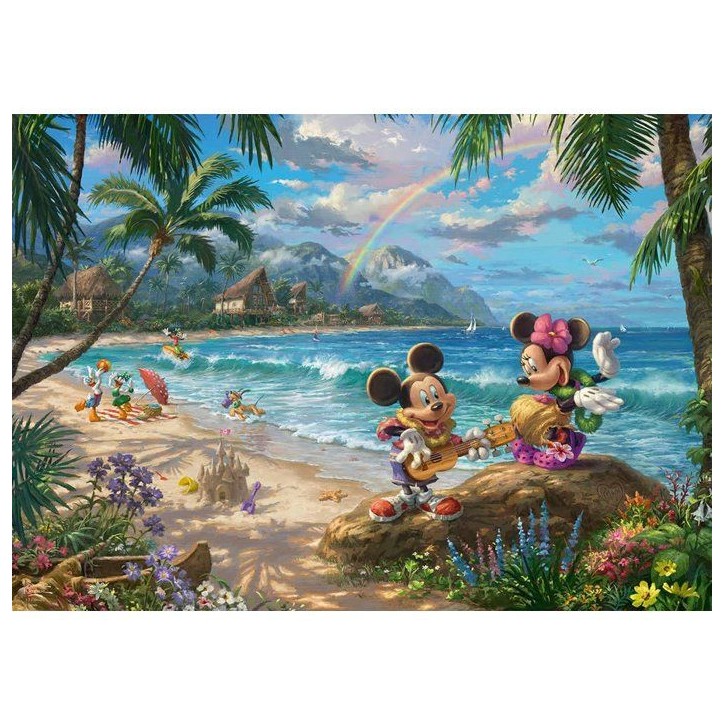 Puzzle - SCHMIDT SPIELE - DISNEY, Minnie & Mickey in Hawaii - 1000 pieces - Des 12 ans Puzzle - SCHMIDT SPIELE - DISNEY, Minnie & Mickey in Hawaii - 1000 pieces - Des 12 ans