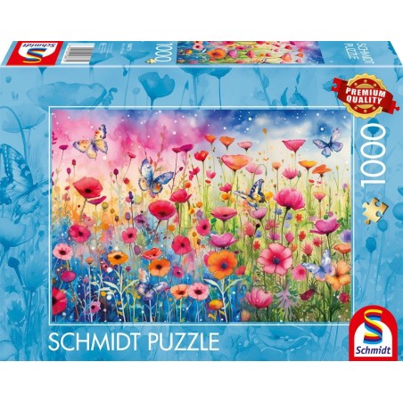 Puzzle - SCHMIDT SPIELE - Prairie de coquelicots - 1000 pieces - Des 1