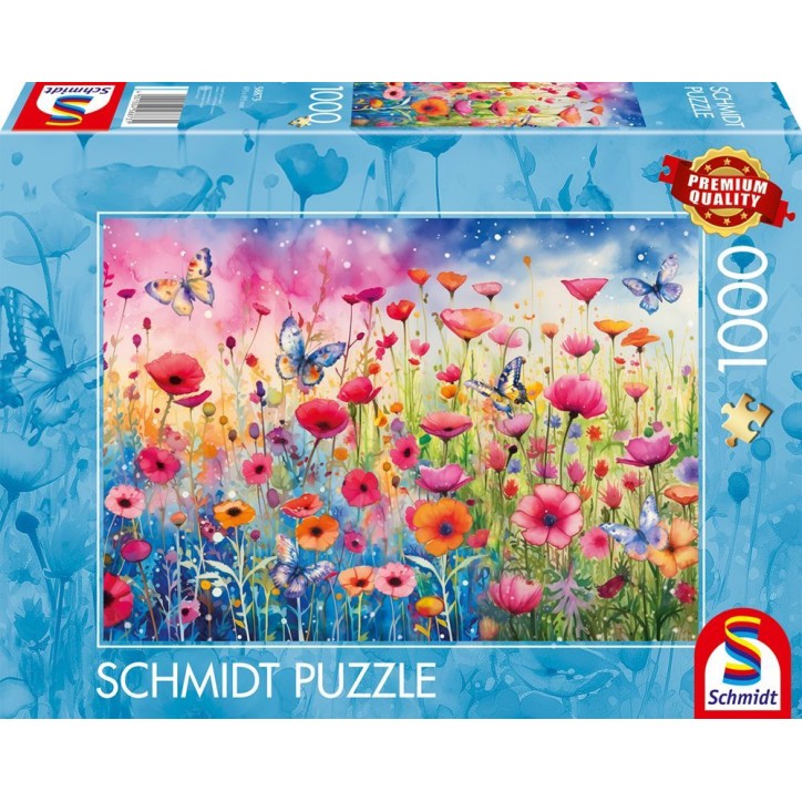 Puzzle - SCHMIDT SPIELE - Prairie de coquelicots - 1000 pieces - Des 12 ans Puzzle - SCHMIDT SPIELE - Prairie de coquelicots - 1000 pieces - Des 12 ans