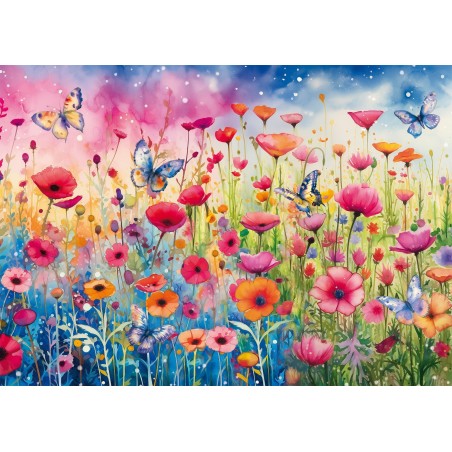 Puzzle - SCHMIDT SPIELE - Prairie de coquelicots - 1000 pieces - Des 12 ans
