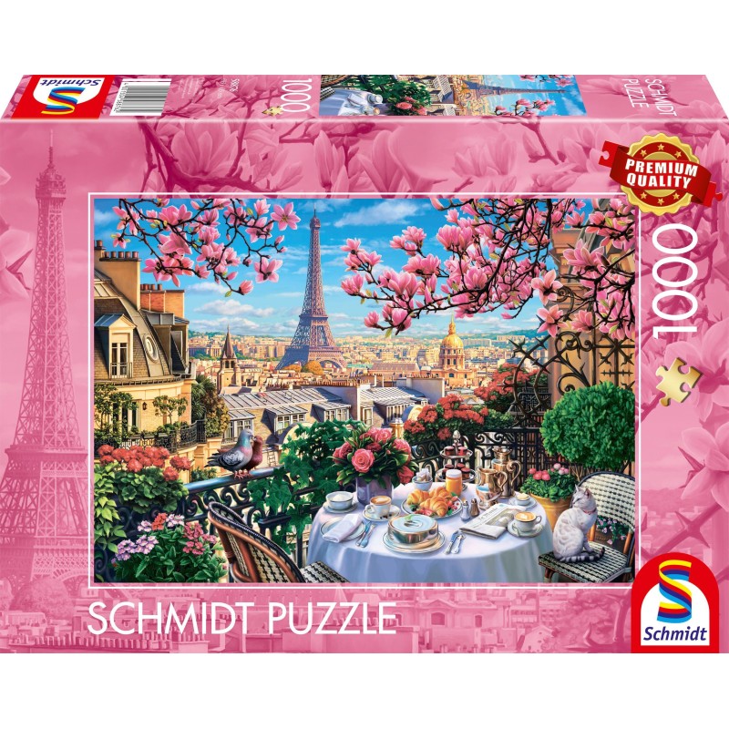 Puzzle - SCHMIDT SPIELE - Petit-déjeuner a Paris - 1000 pieces - Des