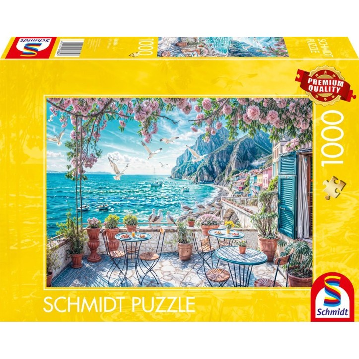 Puzzle - SCHMIDT SPIELE - Terrasse en bord de mer - 1000 pieces - Des 12 ans Puzzle - SCHMIDT SPIELE - Terrasse en bord de mer - 1000 pieces - Des 12 ans
