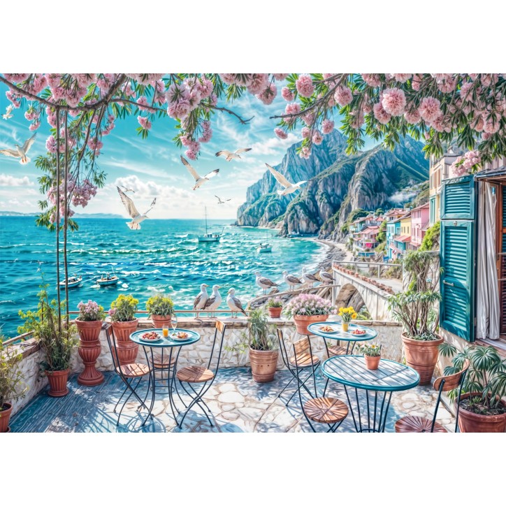 Puzzle - SCHMIDT SPIELE - Terrasse en bord de mer - 1000 pieces - Des 12 ans Puzzle - SCHMIDT SPIELE - Terrasse en bord de mer - 1000 pieces - Des 12 ans