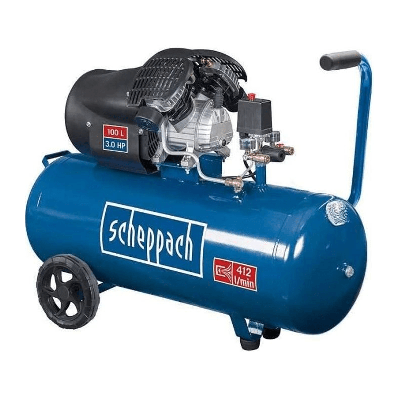 Compresseur d'air horizontal Scheppach HC120DC - 100 L - 2200 W - 10 b