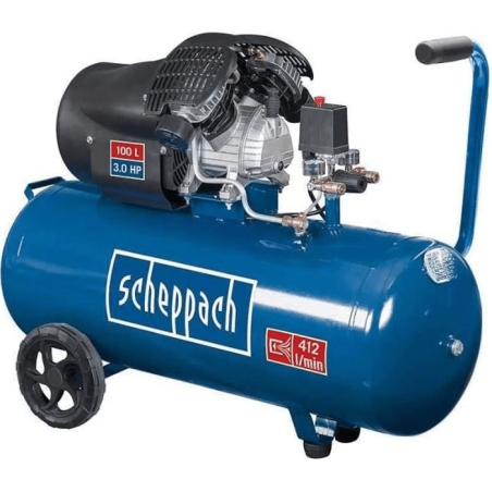 Compresseur d'air horizontal Scheppach HC120DC - 100 L - 2200 W - 10 b
