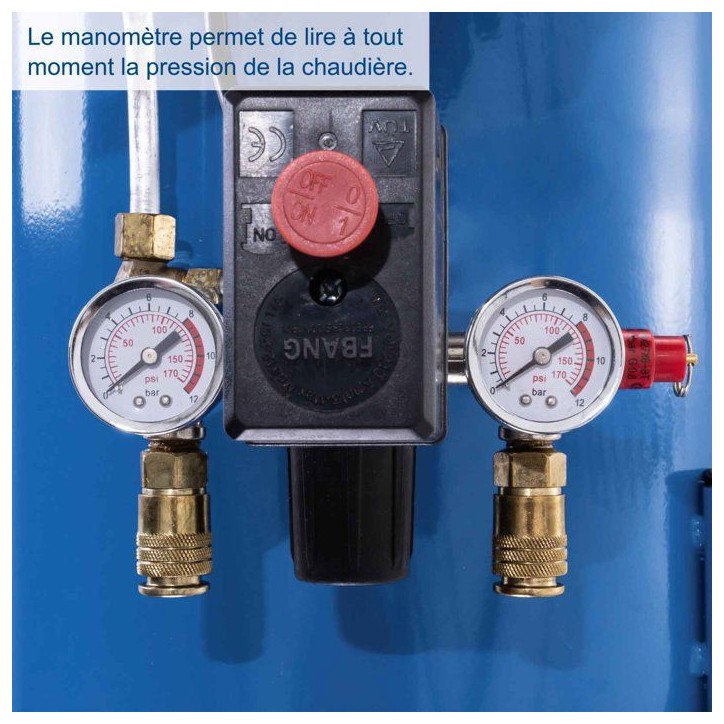 Compresseur d'air horizontal Scheppach HC120DC - 100 L - 2200 W - 10 bars - 3CV - Double cylindre a moteur lubrifié Compresseur d'air horizontal Scheppach HC120DC - 100 L - 2200 W - 10 bars - 3CV - Double cylindre a moteur lubrifié