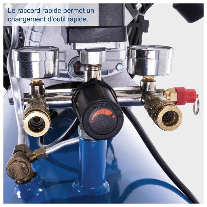 Compresseur d'air horizontal Scheppach HC120DC - 100 L - 2200 W - 10 bars - 3CV - Double cylindre a moteur lubrifié Compresseur d'air horizontal Scheppach HC120DC - 100 L - 2200 W - 10 bars - 3CV - Double cylindre a moteur lubrifié