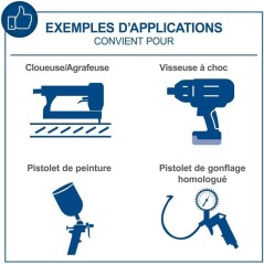 Compresseur d'air horizontal 50L SCHEPPACH - HC500 - 2 200 W - 10 bar