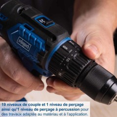 Perceuse visseuse sans fil BC-DD60-X - brushless 60 Nm mandrin 13mm - SCHEPPACH 20V IXES - Batterie 2Ah + chargeur 2.4A