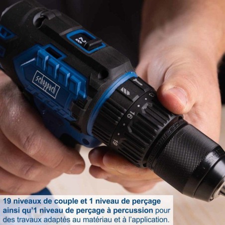 Perceuse visseuse sans fil BC-DD60-X - brushless 60 Nm mandrin 13mm - SCHEPPACH 20V IXES - Batterie 2Ah + chargeur 2.4A