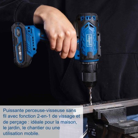 Perceuse visseuse sans fil C-DD45-X - 45 Nm mandrin 13mm - SCHEPPACH 20V IXES - Batterie 2Ah + chargeur 2.4A