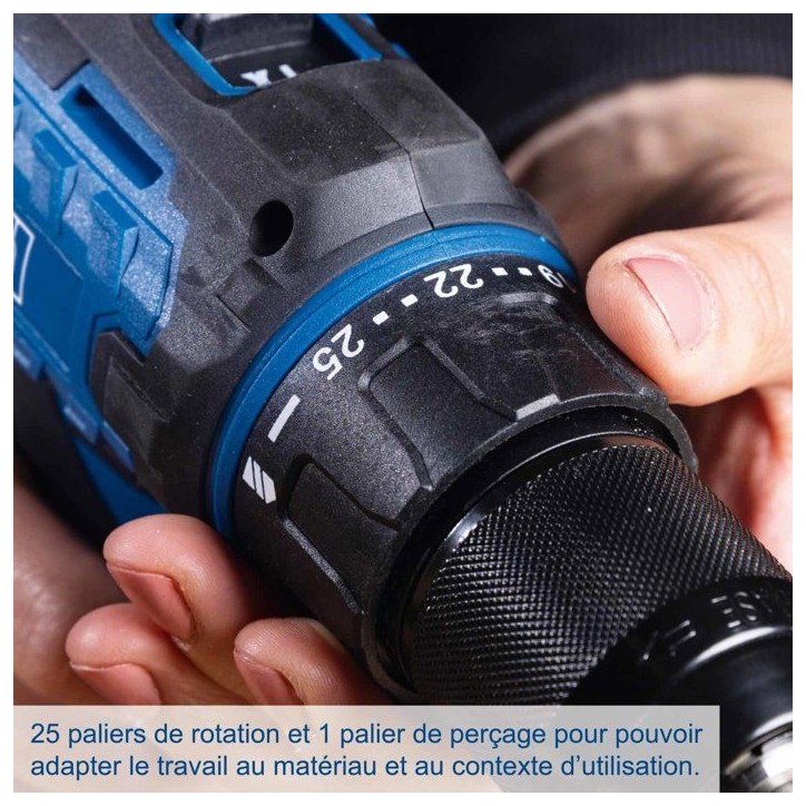 Perceuse visseuse sans fil C-DD45-X - 45 Nm mandrin 13mm - SCHEPPACH 20V IXES - Batterie 2Ah + chargeur 2.4A Perceuse visseuse sans fil C-DD45-X - 45 Nm mandrin 13mm - SCHEPPACH 20V IXES - Batterie 2Ah + chargeur 2.4A