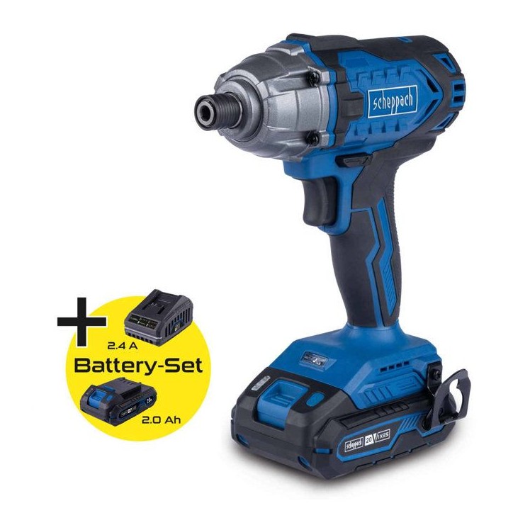 Clé a choc sans fil C-ID180-X - 1/4 brushless 180 Nm 3600 bmp - SCHEPPACH 20V IXES - sans batterie ni chargeur