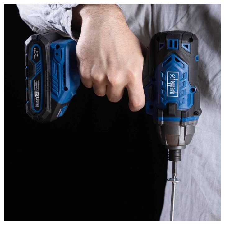 Clé a choc sans fil C-ID180-X - 1/4 brushless 180 Nm 3600 bmp - SCHEPPACH 20V IXES - sans batterie ni chargeur