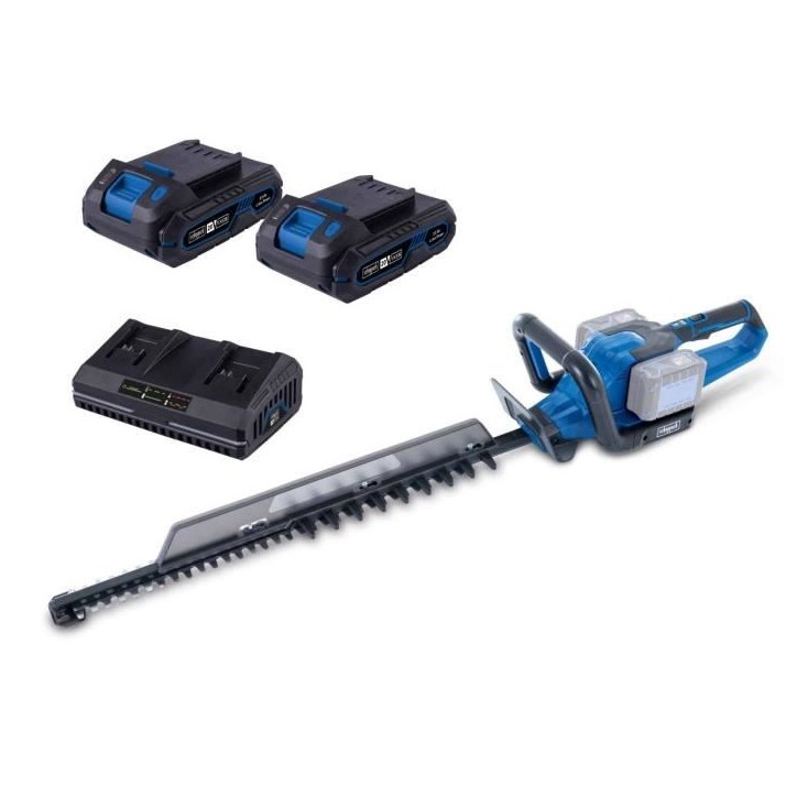 Pack taille-haie sans fil BC-HT720-X - longueur de coupe de 65cm - SCHEPPACH 20V IXES + 2 batteries 4Ah + chargeur double