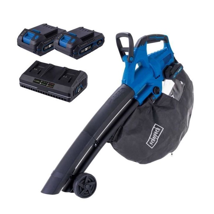 Souffleur sans fil SCHEPPACH BC-BLV720-X - Set S2.5 - débit 210 km/h - 2 batteries 20V IXES + chargeur 2.4h Souffleur sans fil SCHEPPACH BC-BLV720-X - Set S2.5 - débit 210 km/h - 2 batteries 20V IXES + chargeur 2.4h