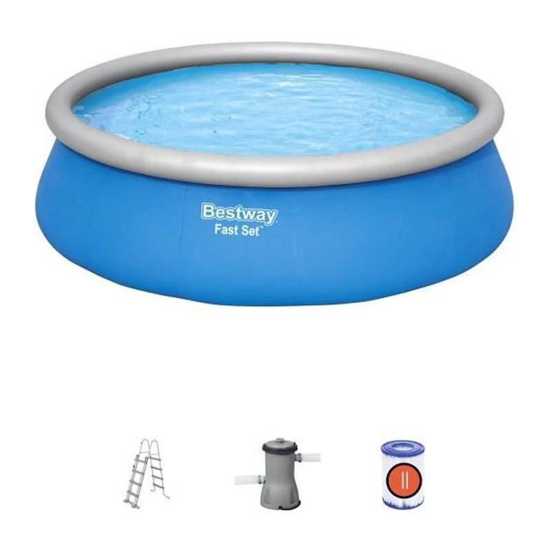 Kit Piscine hors sol autoportante BESTWAY - Fast Set - 457 x 122 cm - Kit Piscine hors sol autoportante BESTWAY - Fast Set - 457 x 122 cm -