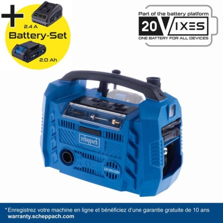 Compresseur sans fil Airforce 6 - pression max 10,3bars - 6 accessoire