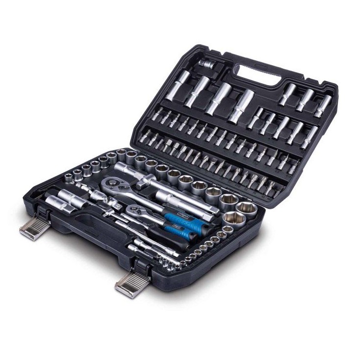 Mallette a outils SCHEPPACH - TB100 - 94 pieces - Outils en acier chrome vanadium - Mallette en plastique Mallette a outils SCHEPPACH - TB100 - 94 pieces - Outils en acier chrome vanadium - Mallette en plastique