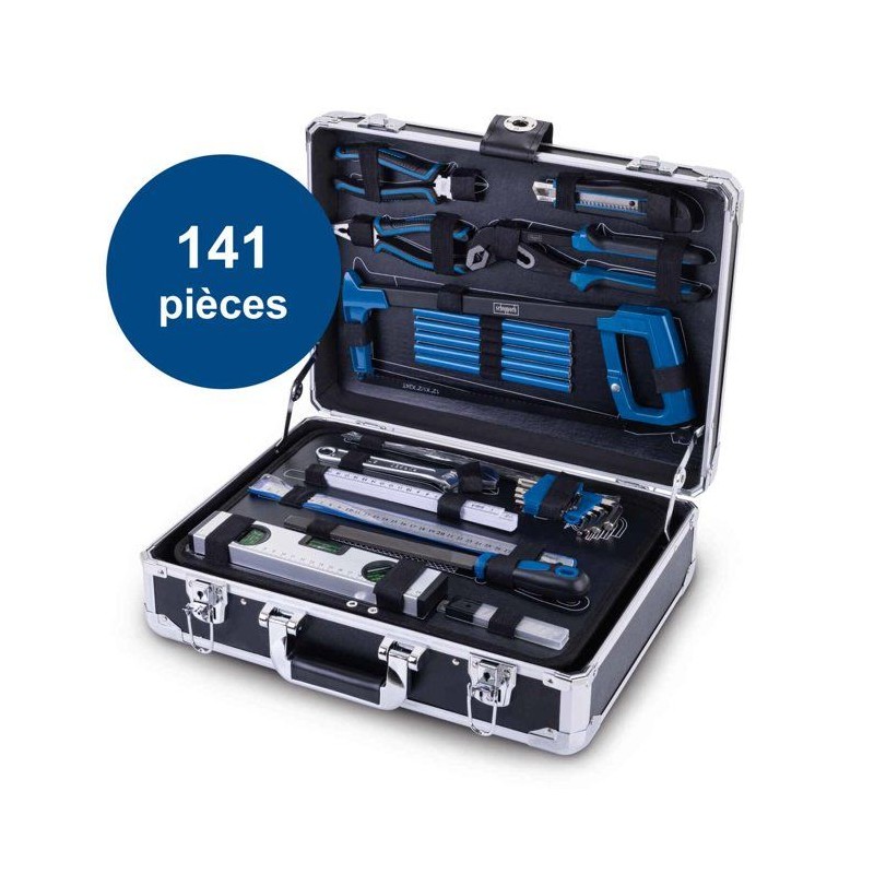 Mallette a outils SCHEPPACH - TB200 - 141 pieces - Outils en acier chr