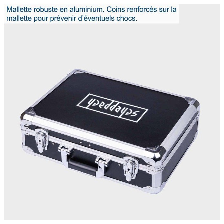 Mallette a outils SCHEPPACH - TB200 - 141 pieces - Outils en acier chrome vanadium - Mallette en aluminium