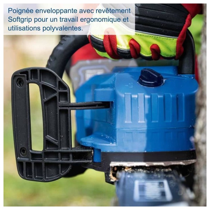 Pack tronçonneuse sans fil BC-CS355Duo-X - longueur de coupe 33,5cm - SCHEPPACH 20V IXES +2 batteries 4Ah + chargeur double 4.5 Pack tronçonneuse sans fil BC-CS355Duo-X - longueur de coupe 33,5cm - SCHEPPACH 20V IXES +2 batteries 4Ah + chargeur double 4.5