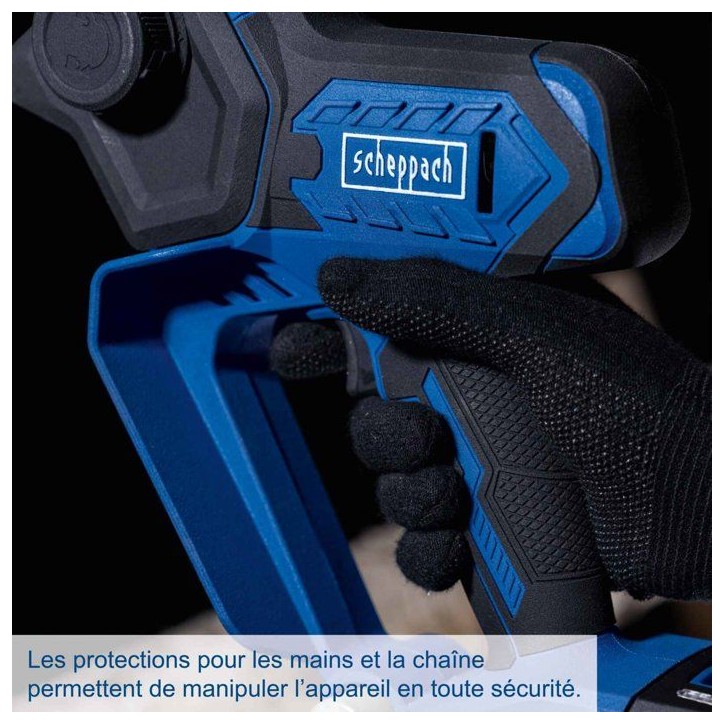 Scie de jardin sans fil SCHEPPACH C-PS100-X - SET S - Batterie 20V IXES 2 Ah + chargeur