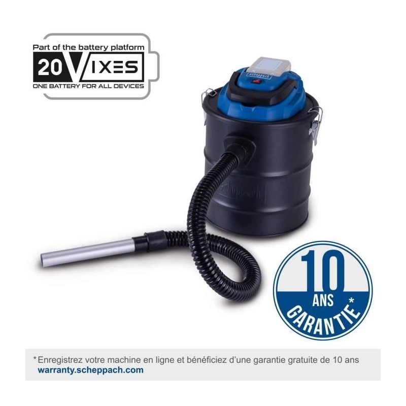 Aspirateur a cendres sans fil avec starterkit 2Ah C-AVC15-X - Set S -