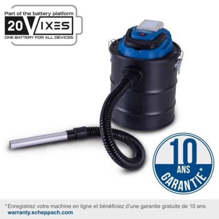 Aspirateur a cendres sans fil avec starterkit 2Ah C-AVC15-X - Set S -