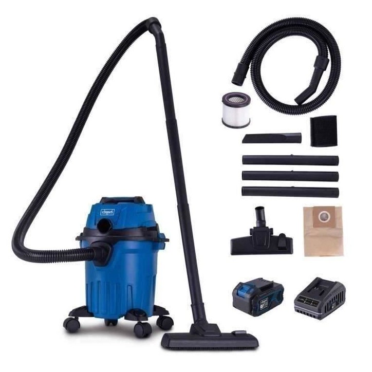 Aspirateur eau et poussiere sans fil avec starterkit 4Ah C-NTS15-X SET L - SCHEPPACH Aspirateur eau et poussiere sans fil avec starterkit 4Ah C-NTS15-X SET L - SCHEPPACH
