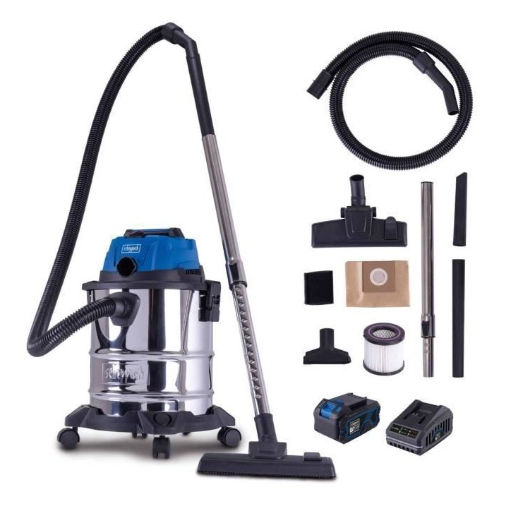 Aspirateur eau et poussiere sans fil avec starterkit 4Ah C-NTS20-X SET L - SCHEPPACH