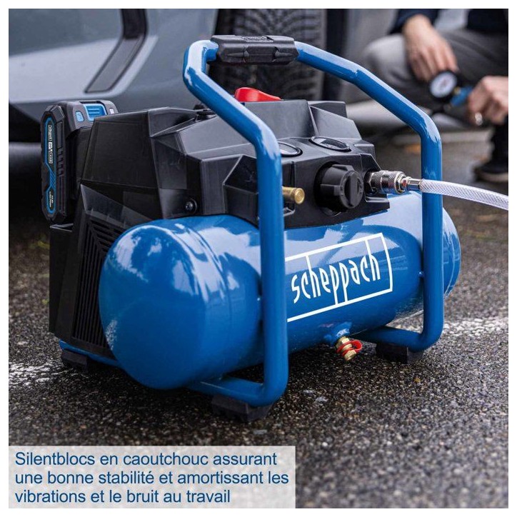 Compresseur sans fil avec starterkit 2Ah + batterie 2Ah C-ACT160/6-X - Set 2.5 - SCHEPPACH Compresseur sans fil avec starterkit 2Ah + batterie 2Ah C-ACT160/6-X - Set 2.5 - SCHEPPACH